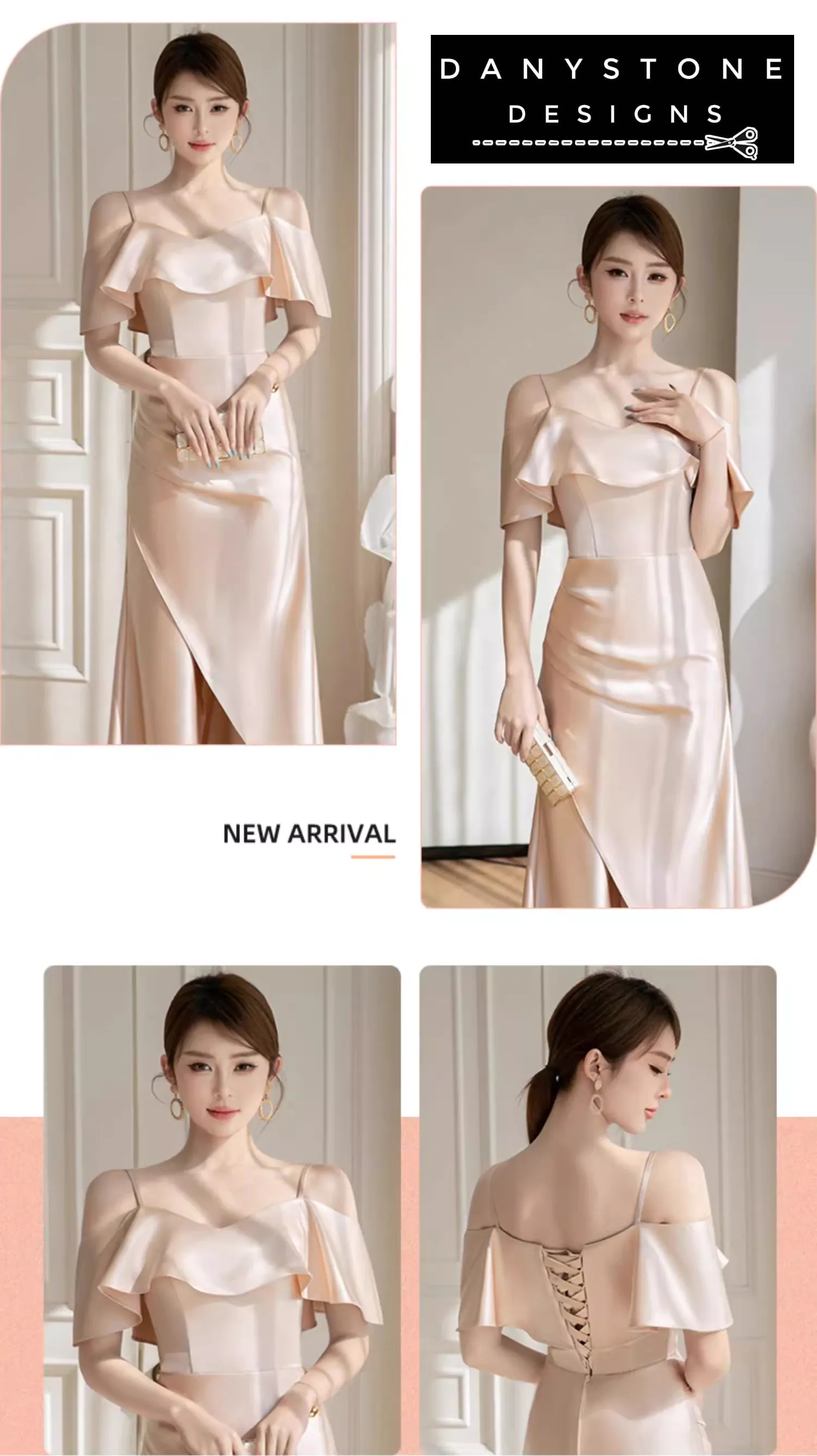 Satin formal dress perfect for weddings