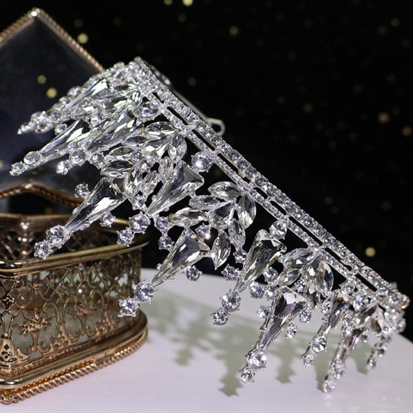 Majestic Crystal Bridal Crown 